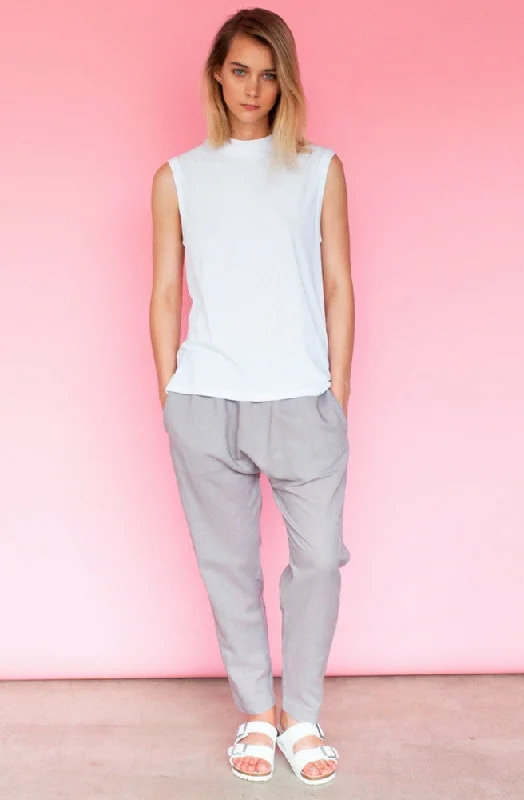Johanna Oversized Muscle Tank lace back tank