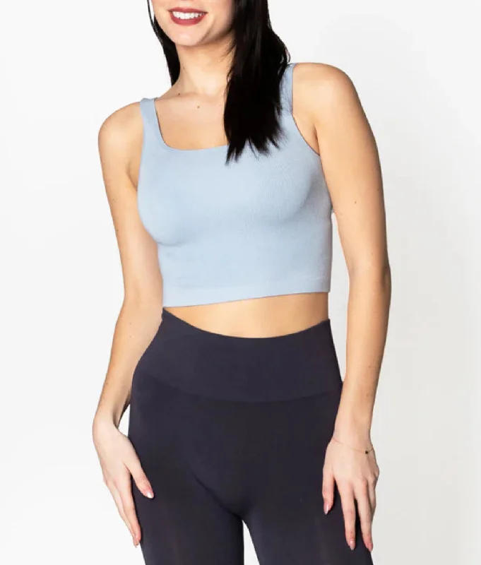 Bamboo Rib Square Neck Tank flowy tank top