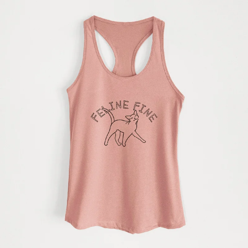 Feline Fine - Women's Racerback Tanktop sleep tank top