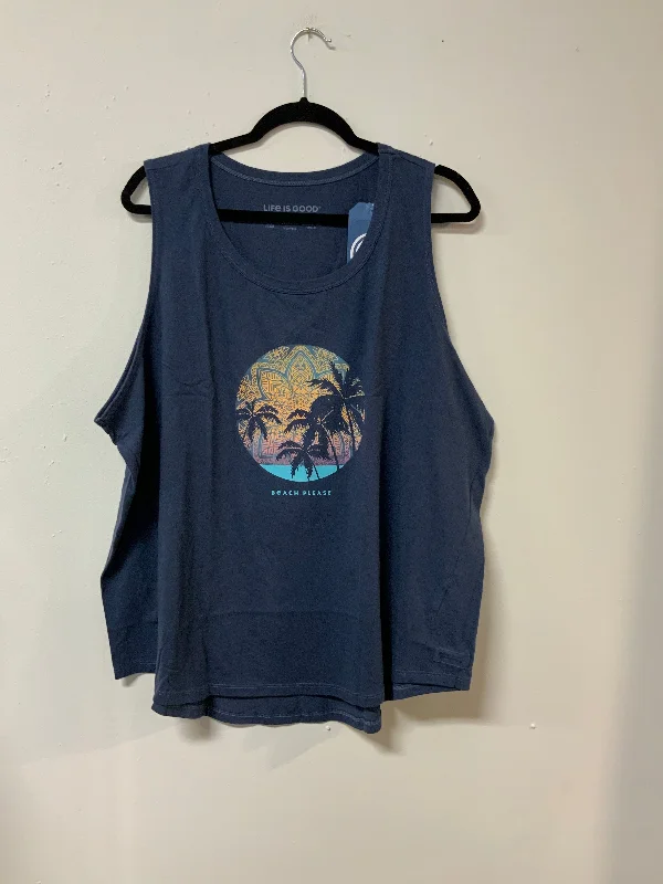 Life is Good (XXL) navy tank NWT summer tank top