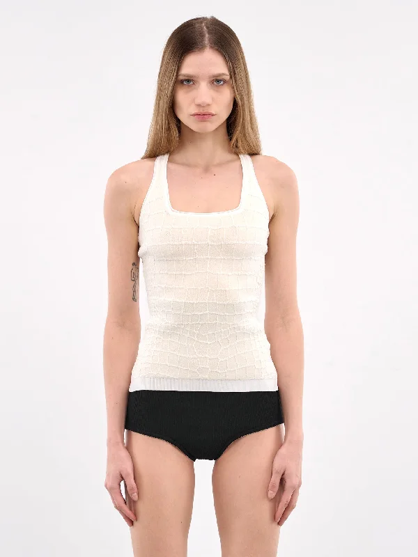 The Scala Tank Top (251KN587-2429-OFF-WHITE) vibrant tank top