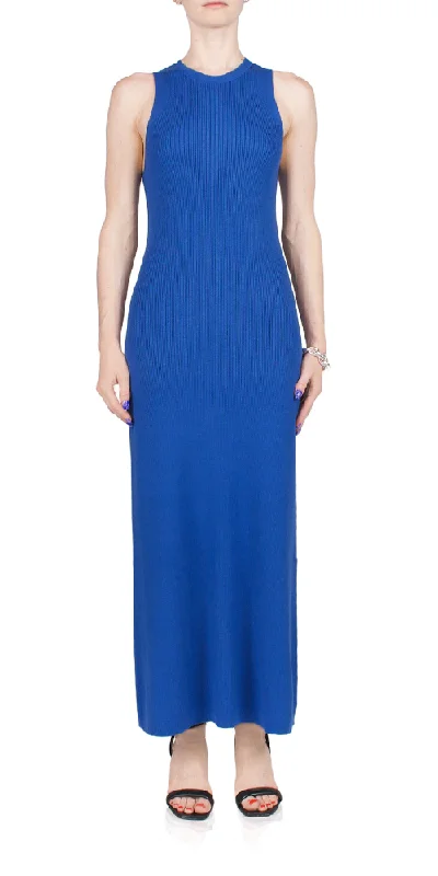 Rib Dress Electric Blue
