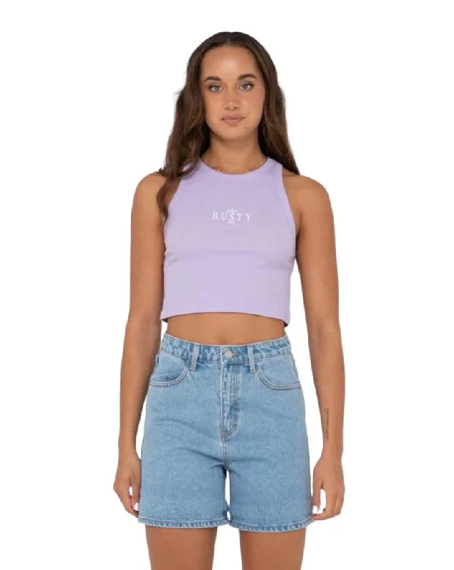 Rusty Sunrise Racer Tank high neck tank