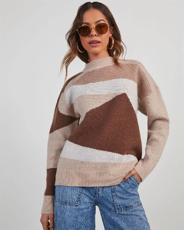 Caputo Abstract Colorblock Sweater