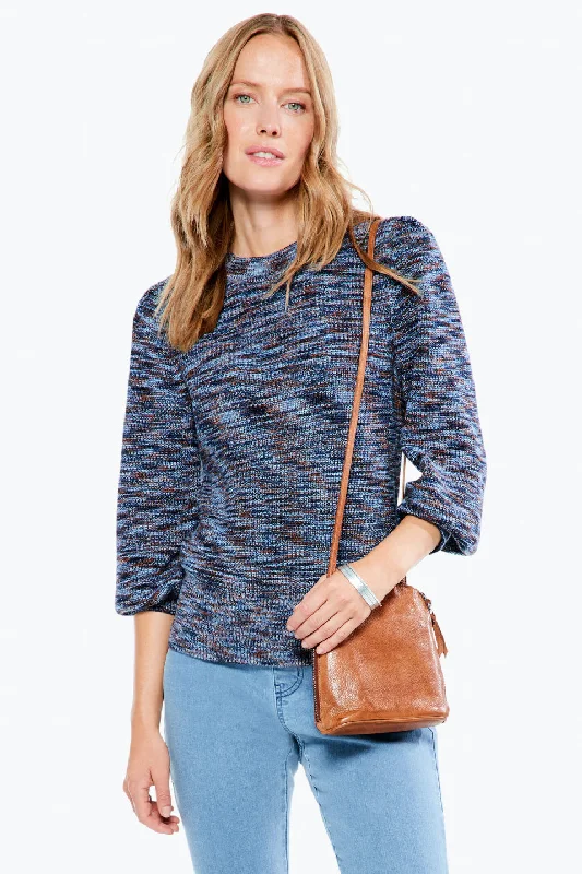 Nic + Zoe Femme Sleeve Space Dye Sweater