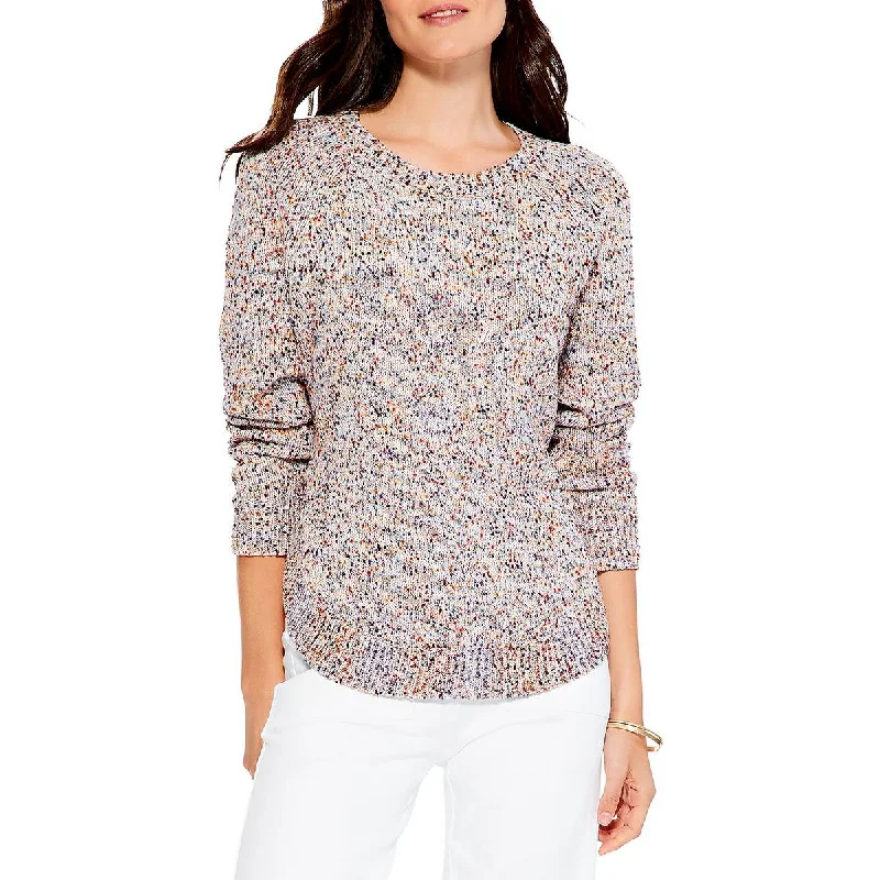 Nic + Zoe Womens Marled Crewneck Crewneck Sweater