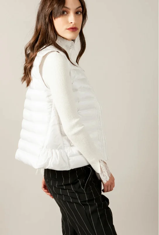 Alexia Puff Vest - White