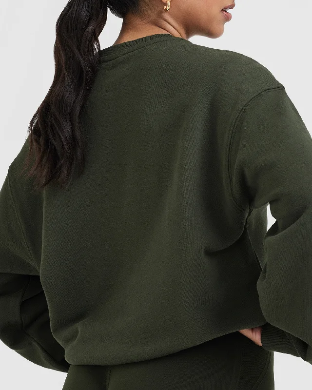 All Day Lightweight Oversized Sweatshirt | Khaki