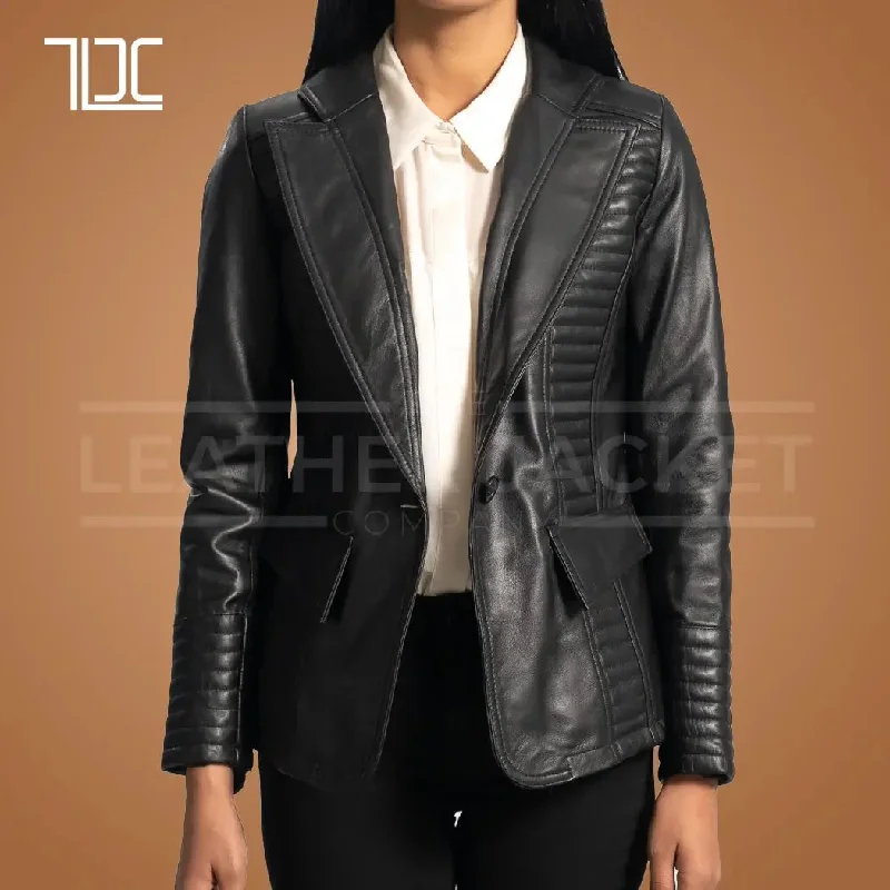 Allure Leather Blazer for Women