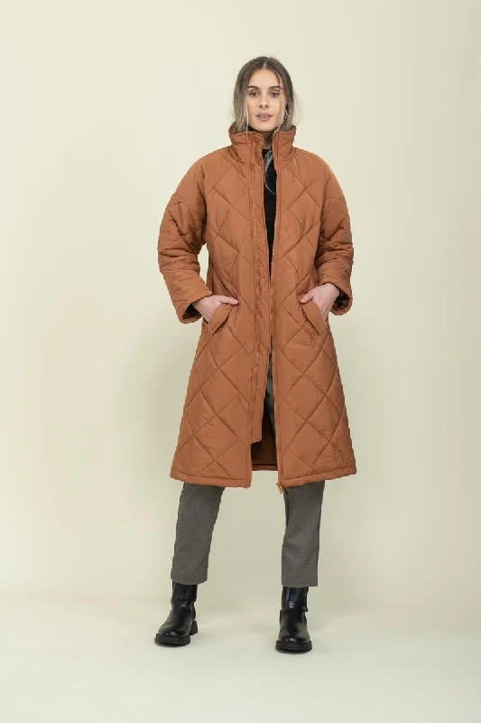 Arie Long Quilted Coat