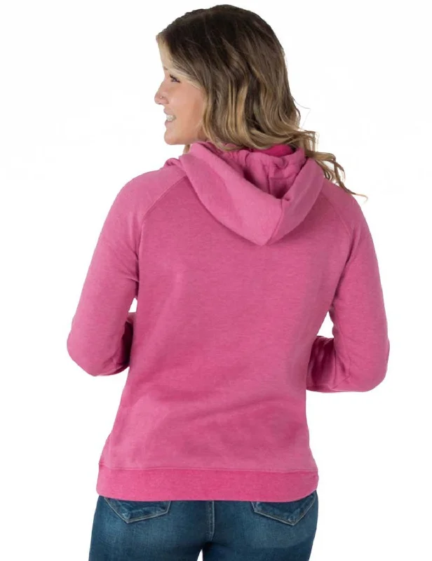 Cowgirl Tuff Womens Fierce Junior Fit Fuchsia Poly/Rayon Hoodie