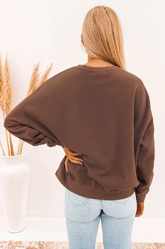 Dalton Oversized Crew Brown