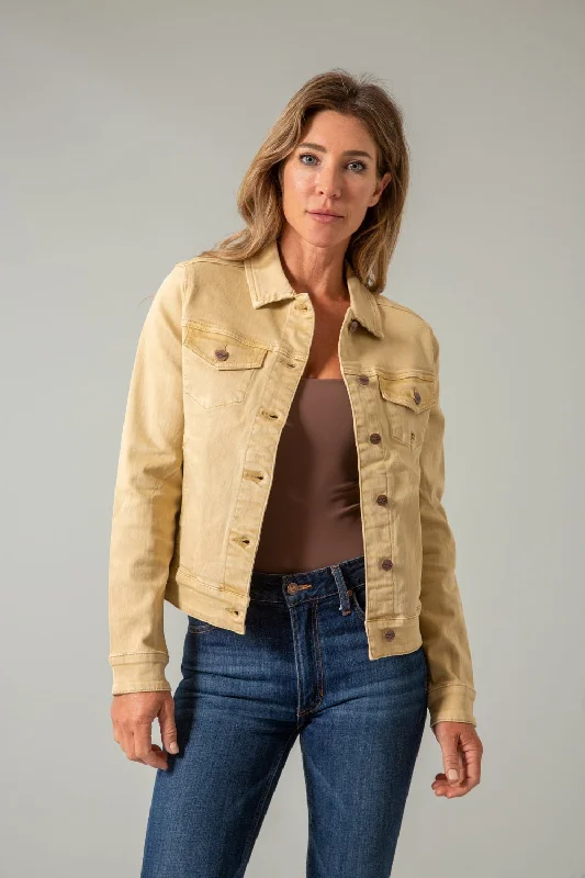 Kimes Ranch Womens Winslow Trucker Pale Khaki 100% Cotton Cotton Jacket