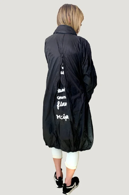 Long Coat - Black Print