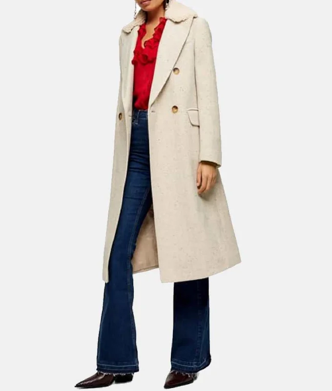 Love Life Sara Yang Coat With Shearling Collar