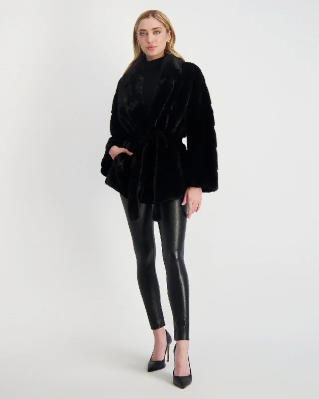 Mink Jacket, Leather Belt