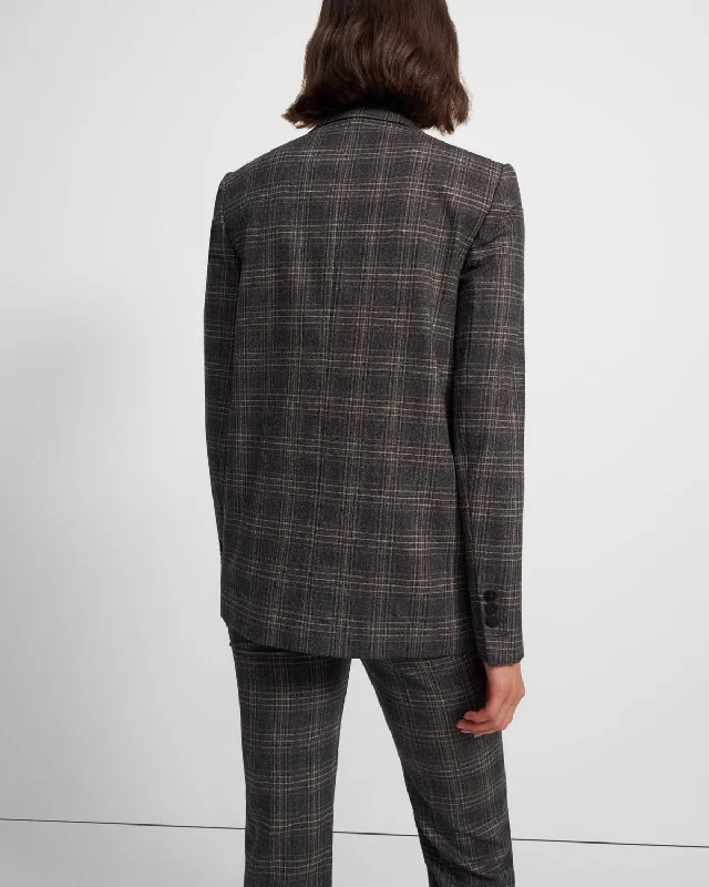 Plaid Wool Piazza Jacket - Multi