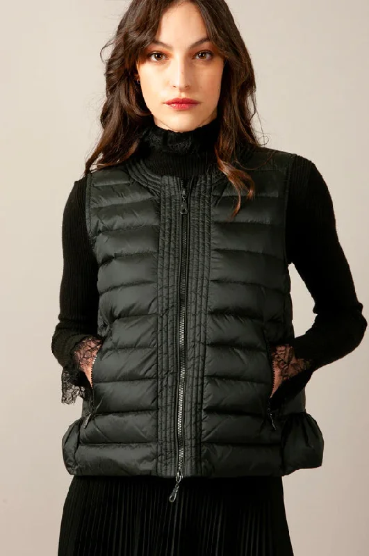 Alexia Puff Vest - Black