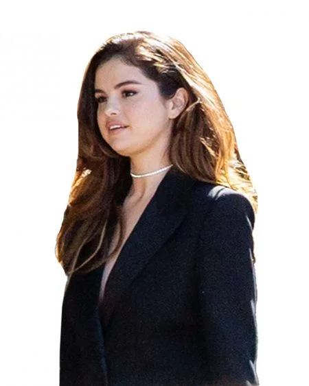 Selena Gomez Black Coat Blazer