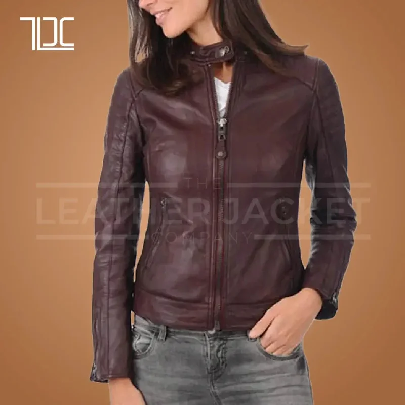 Sheepskin Genuine leather Biker Jacket