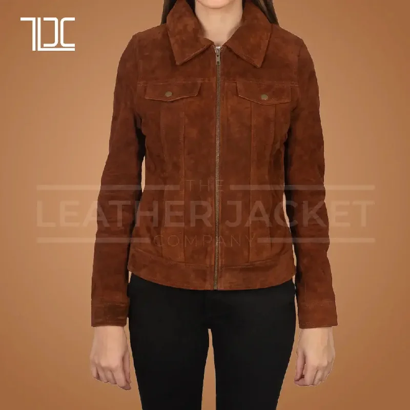 Suzy Suede Trucker Jacket