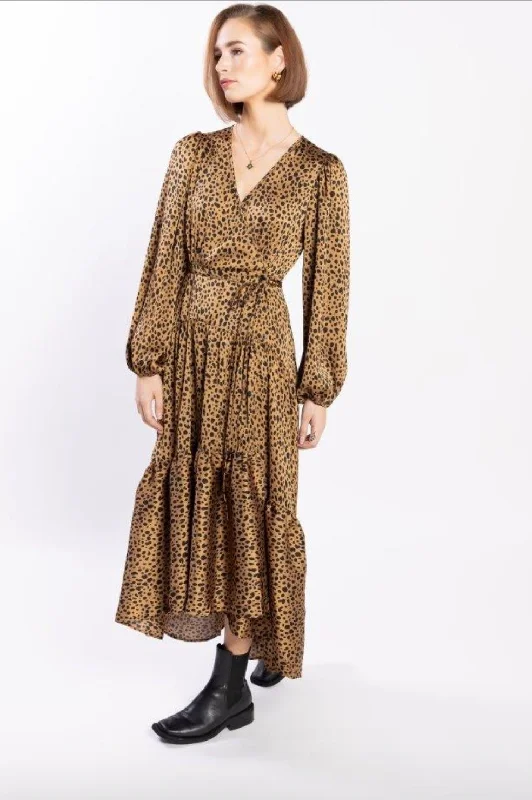 Drama The Label Macey Dress - Cheetah Print