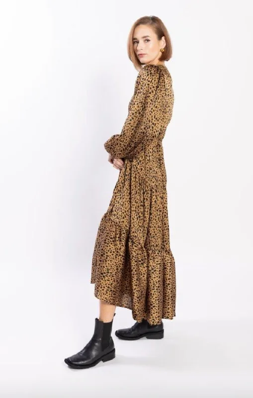 Drama The Label Macey Dress - Cheetah Print