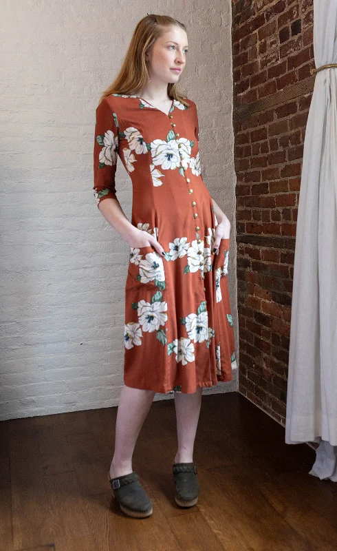 Fiona Dress in Sienna Magnolia