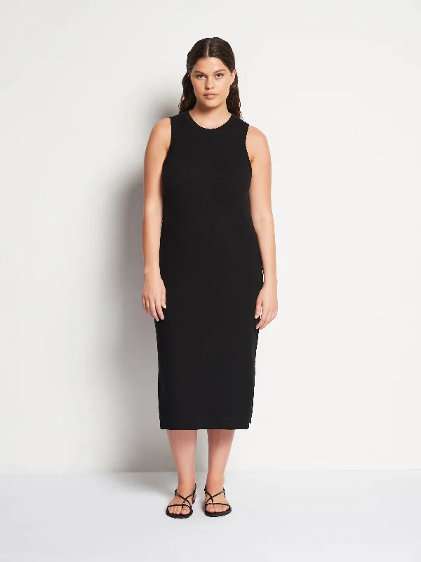 JHL Split Tank Dress (Cotton Cashmere) Black