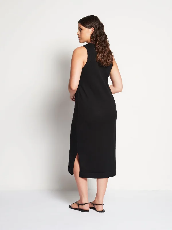 JHL Split Tank Dress (Cotton Cashmere) Black