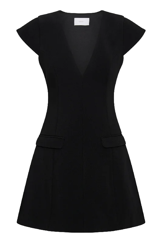 Kiernan Sleeveless Blazer Dress - Black