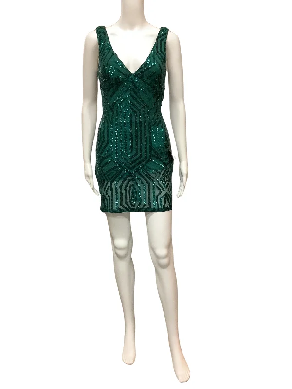 Lulus Women's Dress Green Sequin W/Tags Size: S