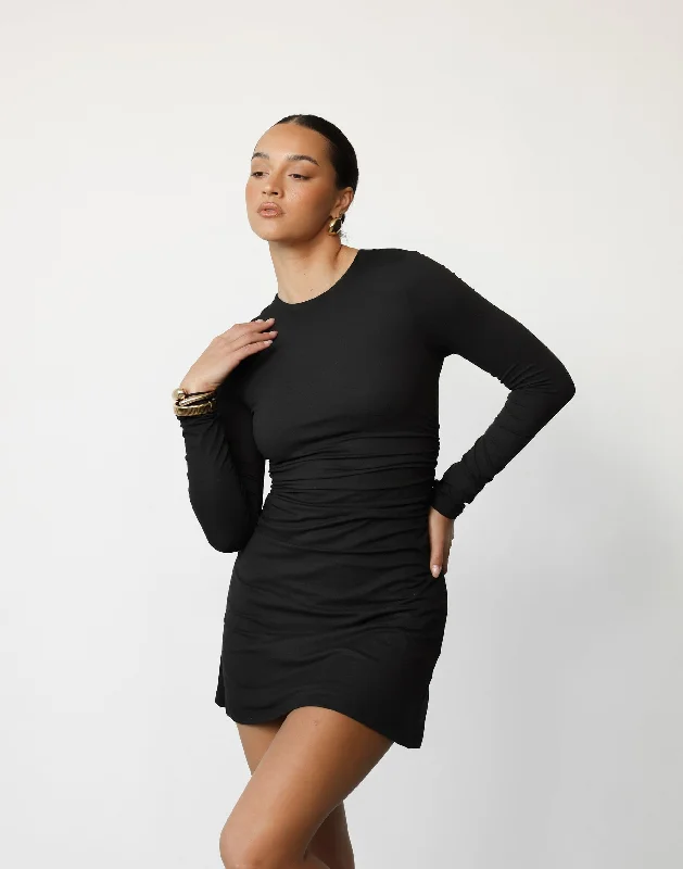 Manon Mini Dress (Black)