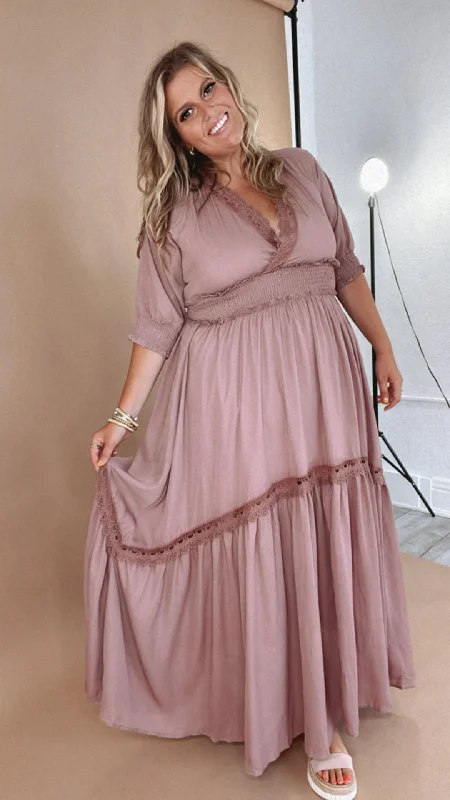 ECB Exclusive: Most Admired Maxi Dress , Blush