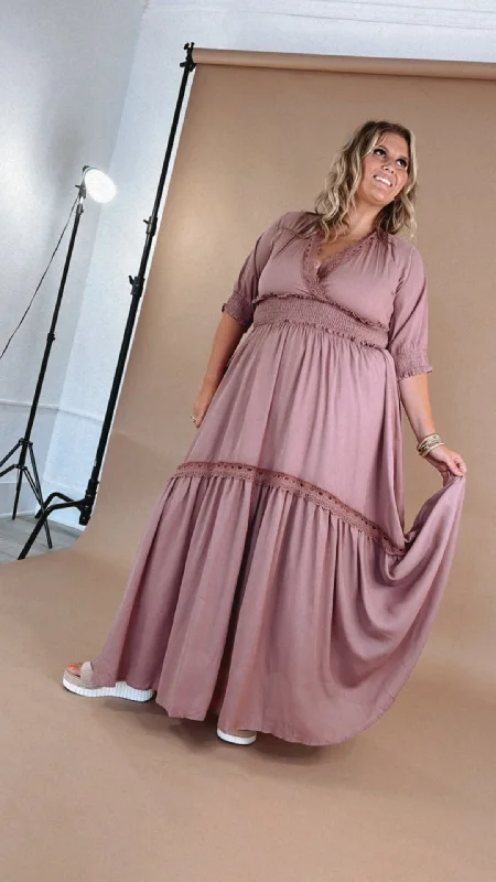 ECB Exclusive: Most Admired Maxi Dress , Blush