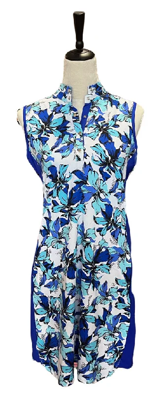 New Tail Sleeveless Blue Lilies Dress Size S  MSP$95