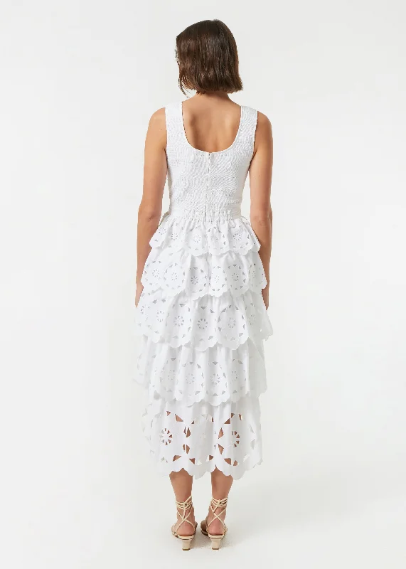 Nia Dress | White Eyelet