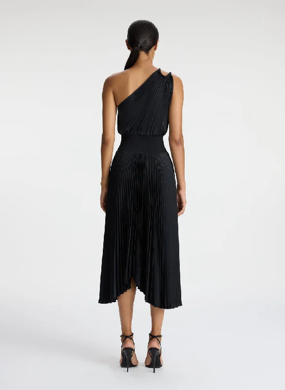 Ruby Pleated One Shoulder Dress