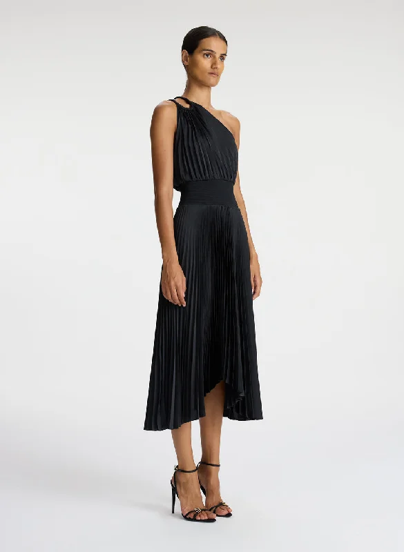 Ruby Pleated One Shoulder Dress