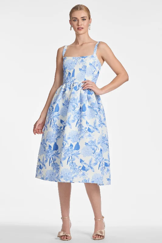 Tinsley Dress - Powder Azure Fields