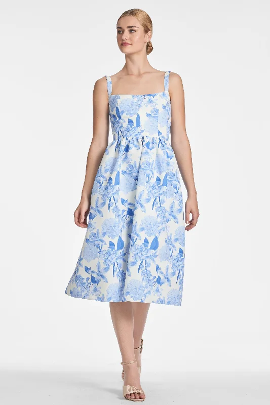 Tinsley Dress - Powder Azure Fields