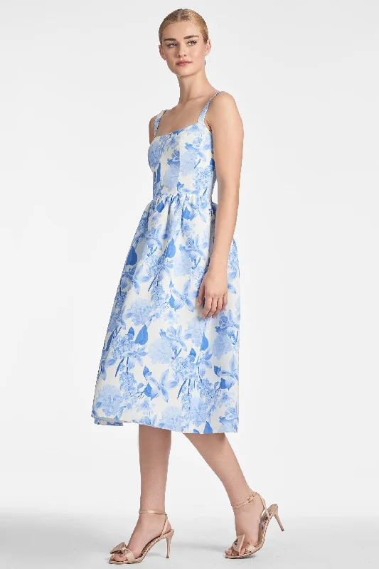 Tinsley Dress - Powder Azure Fields