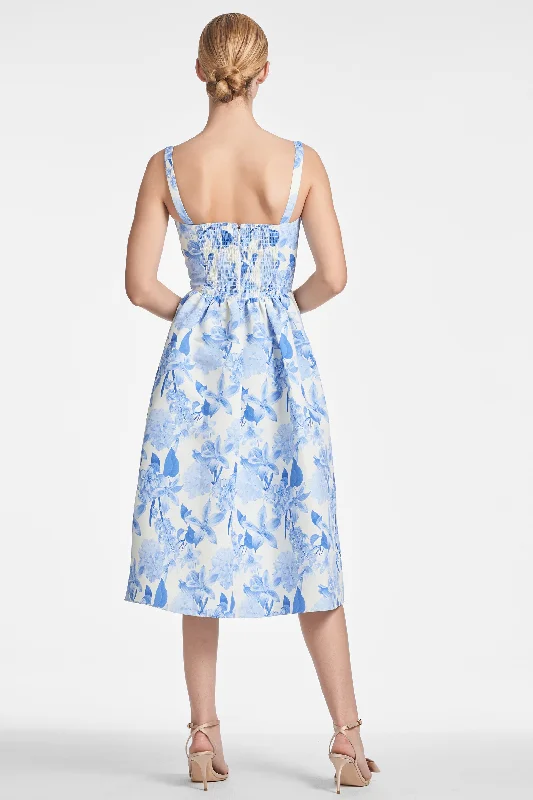 Tinsley Dress - Powder Azure Fields