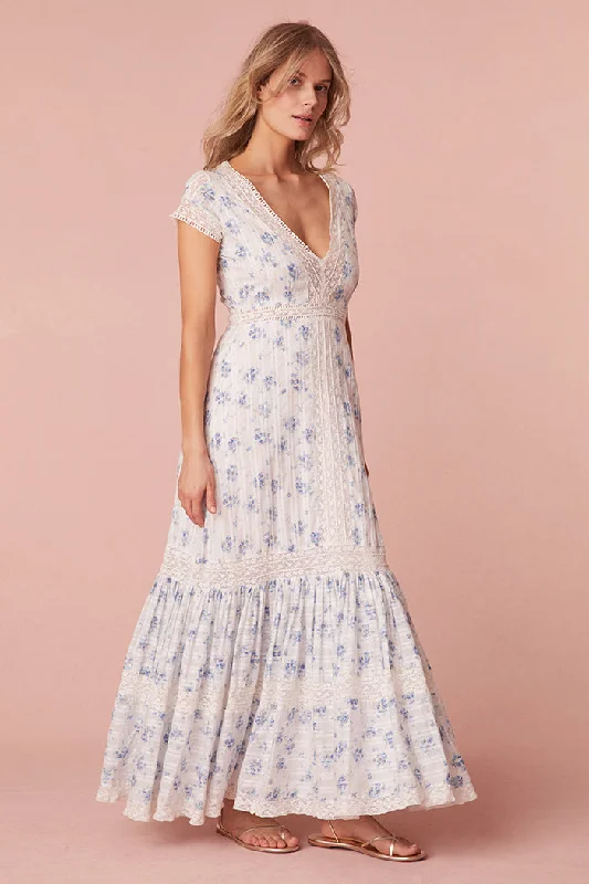 Vermella Cotton V-Neck Maxi Dress