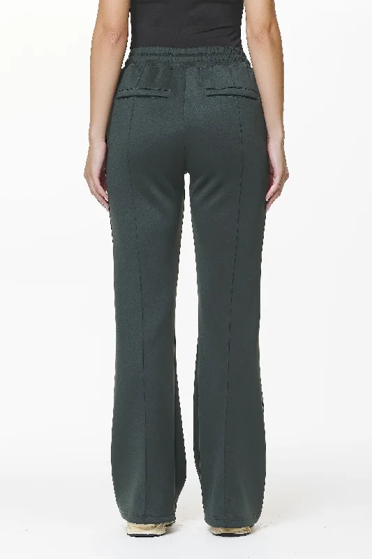 Clair Flared Track Pants Sage Green