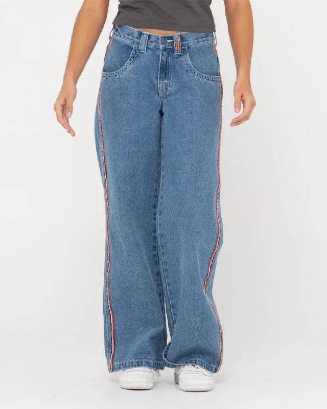 FLIP MOMMY LOW RISE WIDE LEG DENIM PANT