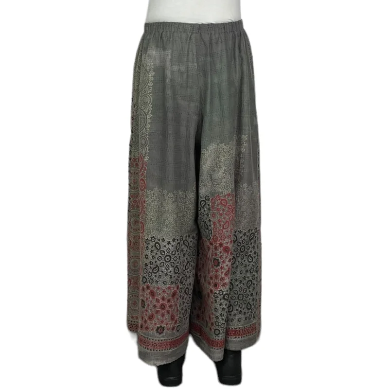 MANHATTAN AJRAKH WRAP WIDE PANTS