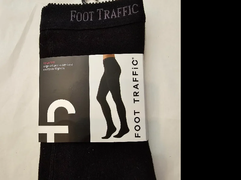 Women's Black Cotton Tights 60% Comber Cotton 35% Nylon 5% Spandex Tall