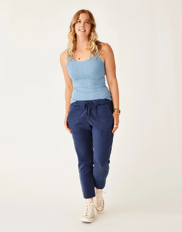 Zoe Twill Pant: Navy