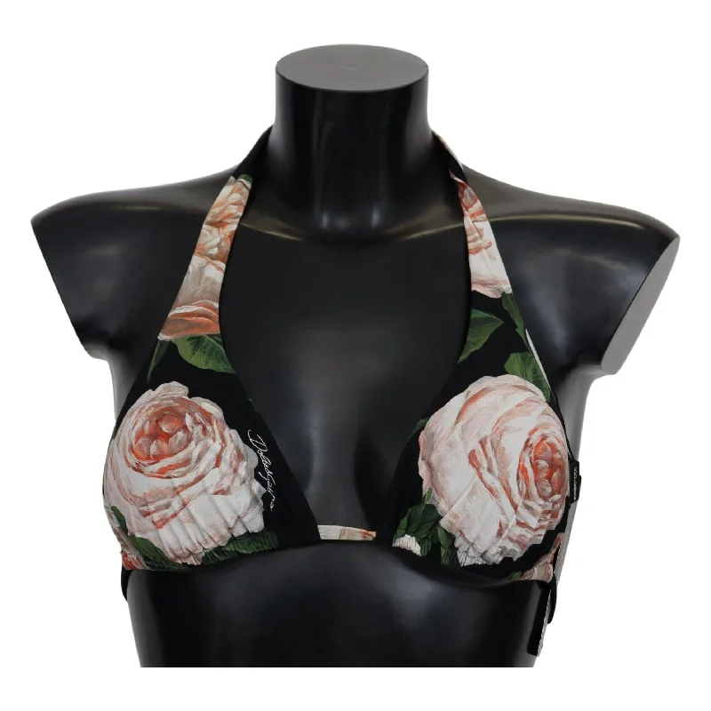 Dolce & Gabbana Elegant Floral Print Bikini Top